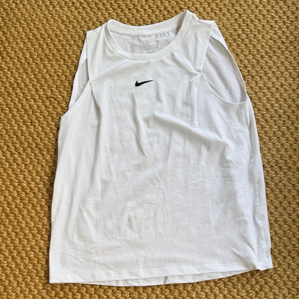 Nike White Sleeveless Sports Top